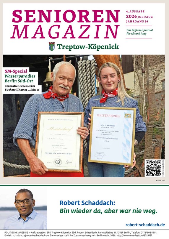 Robert Schaddach Werbung im Seniorenmagazin